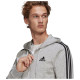 Adidas Ανδρική ζακέτα Essentials French Terry 3-Stripes Full-Zip Hoodie
